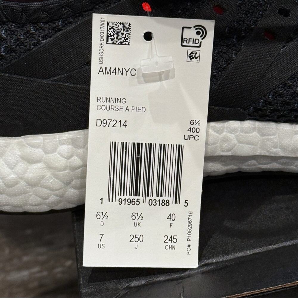 Adidas Speedfactory AM4NYC Shoes Mens Size 7 Sneakers Black Running D97214 NIB - Picture 9 of 12